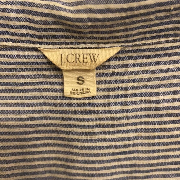 Blue and white striped blouse from J. Crew. Size S. - Picture 3 of 4